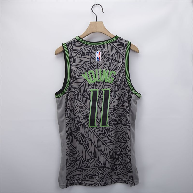 Men Atlanta Hawks #11 Young Grey Fashion 2021 NBA Jersey->washington wizards->NBA Jersey